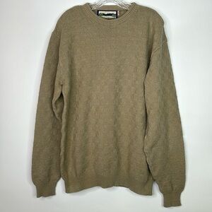 Vintage Shenandoah Crew Knit Brown Sweater Size Large